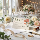 Einfache Blume RSVP Karte