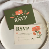Einfache Blume RSVP Karte