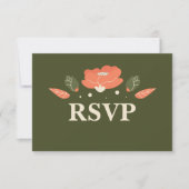 Einfache Blume RSVP Karte (Vorderseite)