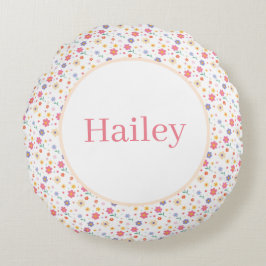 Einfache Blume Rundes Kissen