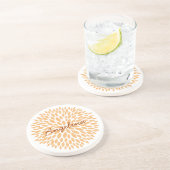 Einfache Blume Sandstein Untersetzer (Seite)