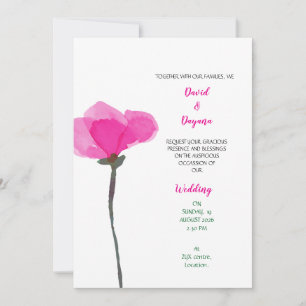 Einfache Blume Save The Date