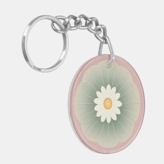 Einfache Blume Schlüsselanhänger (Vorderseite links)