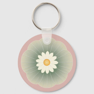 Einfache Blume Schlüsselanhänger