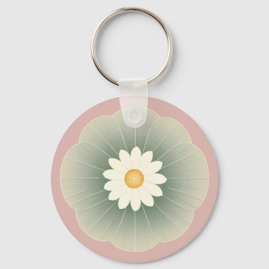 Einfache Blume Schlüsselanhänger (Vorderseite)