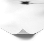 Einfache Blume Schwarz und Weiß Poster (Ecke)