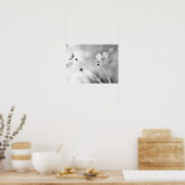 Einfache Blume Schwarz und Weiß Poster (Küche)