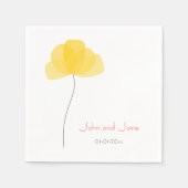 Einfache Blume Serviette (Vorderseite)