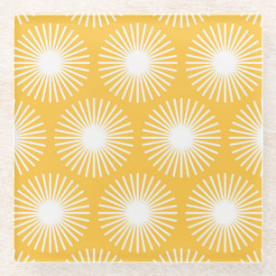 Einfache Blume: Skandinavisches nahtloses Design. Glasuntersetzer