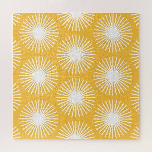 Einfache Blume: Skandinavisches nahtloses Design. Puzzle (Horizontal)