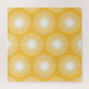 Einfache Blume: Skandinavisches nahtloses Design. Puzzle