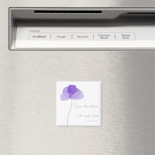 Einfache Blume Speichern des Datums Magnet (In Situ (Geschirrspüler))