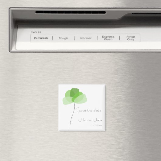 Einfache Blume Speichern des Datums Magnet (In Situ (Geschirrspüler))