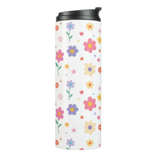 Einfache Blume Thermosbecher (Nach links gedreht)