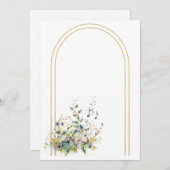 Einfache Blume und Musiknoten verschwinden Einladung (Vorne/Hinten)