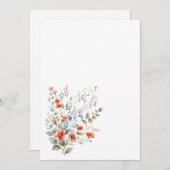 Einfache Blume und Musiknoten verschwinden Einladung (Vorne/Hinten)