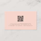 Einfache Blume Visitenkarte mit QR-Code (Rückseite)