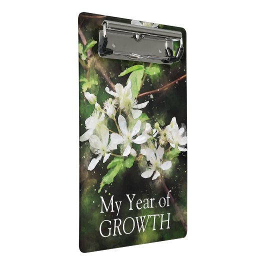 Einfache Blume Wasserfarbe Mini Klemmbrett (Schrägansicht)