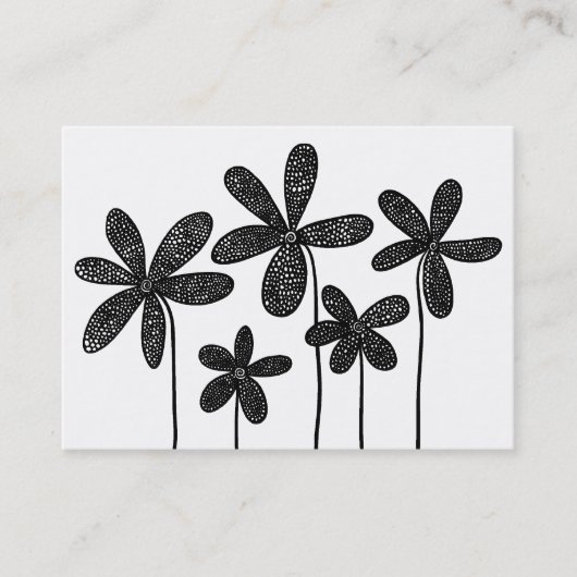 Einfache Blume Zeichnend Visitenkarte (Vorderseite)