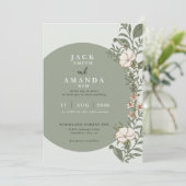 Einfache Blume zeitlose Hochzeit Einladung (Stehend Vorderseite)