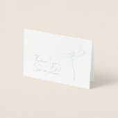 Einfache Blumen Dankeschön Folienkarte (Vorderseite)