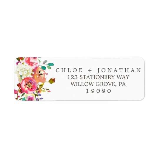 Einfache BlumenAquarell-Blumenstrauß-Hochzeit