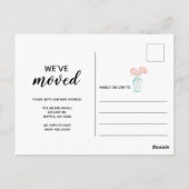 Einfache Blumenbearbeitung: Wir haben neue Adresse Postkarte (Rückseite)