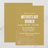 Einfache Blumenbecher Muttertagsbrunch Einladung (Vorne/Hinten)
