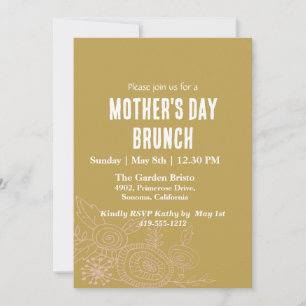 Einfache Blumenbecher Muttertagsbrunch Einladung