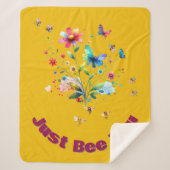 Einfache Blumenbeere auf Senf Sherpadecke (Vorderseite)