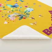 Einfache Blumenbeere auf Senf Sherpadecke (3/4)