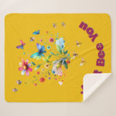 Einfache Blumenbeere auf Senf Sherpadecke (Vorderseite (Horizontal))