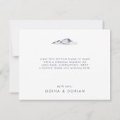 Einfache Blumenberge 4 Foto Danke Karte (Rückseite)