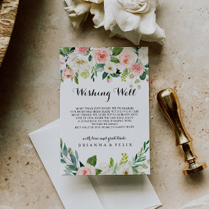 Einfache Blumenblätterung Hochzeitswünsche gut Begleitkarte