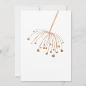 Einfache Blumenbotaniqe Gold Foil Wedding Einladung (Rückseite)