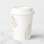 Einfache Blumenbotaniqe Gold Foil Wedding Pappbecher (Rechts)