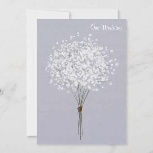 Einfache BlumenBouquet-Einladung Einladung (Rückseite)