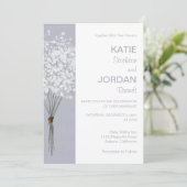 Einfache BlumenBouquet-Einladung Einladung (Stehend Vorderseite)