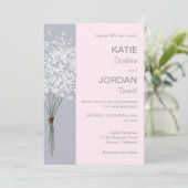 Einfache BlumenBouquet-Einladung Einladung (Stehend Vorderseite)