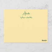 Einfache Blumenbutter Gelb zum Geburtstag Postkarte (Rückseite)