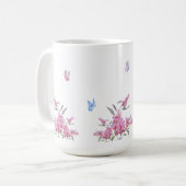 Einfache Blumendesign-Tasse Kaffeetasse (Vorderseite Links)