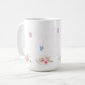 Einfache Blumendesign-Tasse Kaffeetasse (Vorderseite Links)