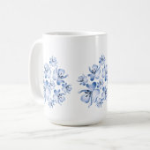 Einfache Blumendesign-Tasse Kaffeetasse (Vorderseite Links)