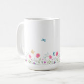 Einfache Blumendesign-Tasse Kaffeetasse (Vorderseite Links)