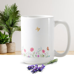 Einfache Blumendesign-Tasse Kaffeetasse