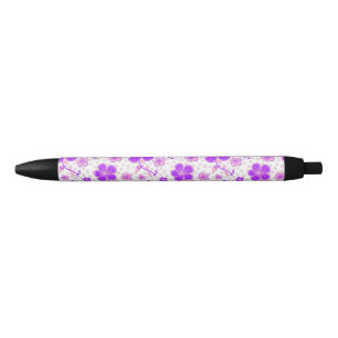 Einfache Blumenfarbe Lila und rosa drucken Kugelschreiber
