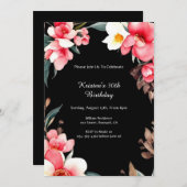 Einfache Blumengeburt Einladung (Vorne/Hinten)
