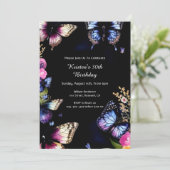 Einfache Blumengeburt Einladung (Stehend Vorderseite)