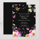 Einfache Blumengeburt Einladung (Vorne/Hinten)