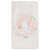 Einfache Blumengeschenk-Tasche OSTERHASEN-| Kleine Geschenktüte (Rückseite)